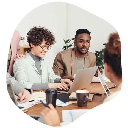 Tech team and enterprise workflow visual